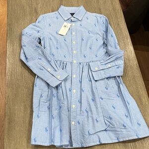 Ralph Lauren Blue Button-Up Dress